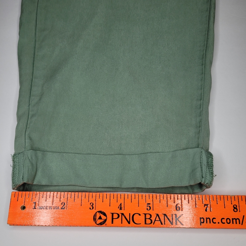 Saks Fifth Avenue Cargo Pants Women's Green Medium Elastic Tie Waist Boho Casual - Picture 9 of 11